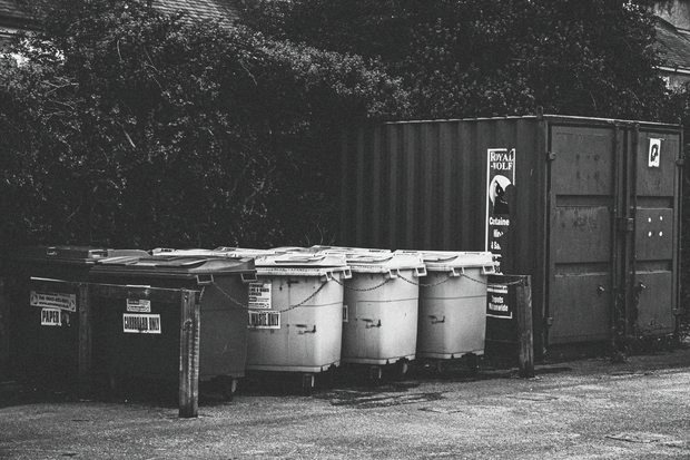 Roll-off dumpster on a job in the Chicago suburbs